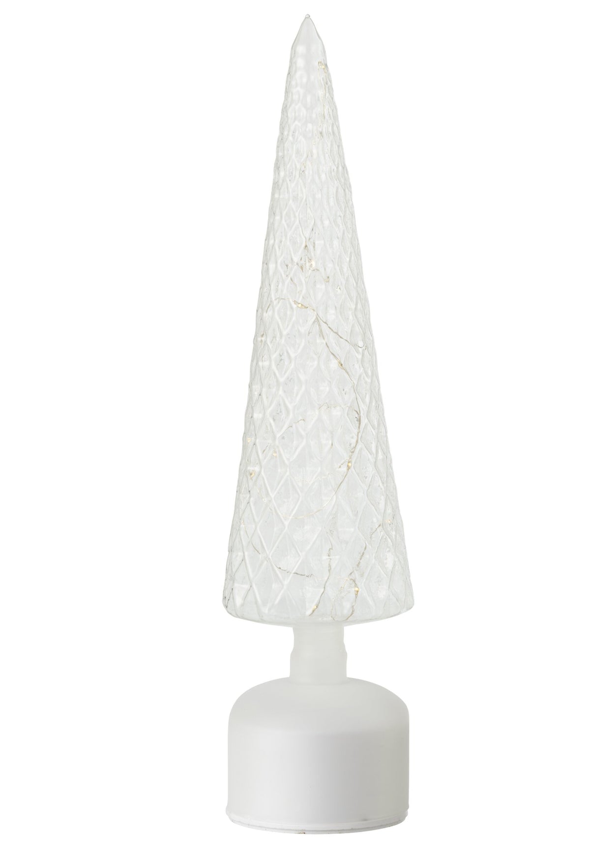 J-Line decoratieve kerstboom glas transparant large 40,6 cm