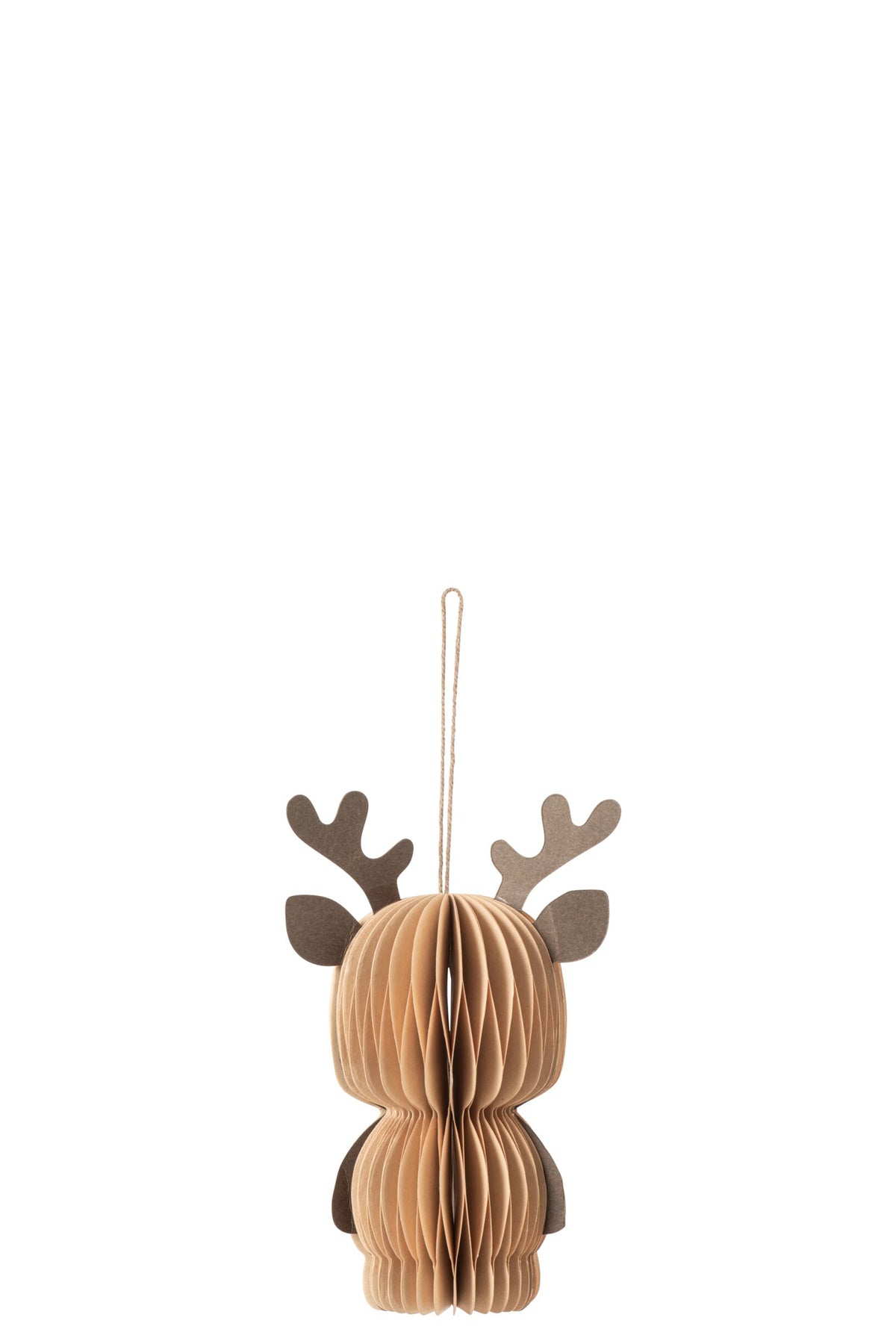 J-Line kersthanger rendier papier bruin 15 cm