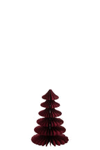 J-Line decoratieve kerstboom papier rood klein 40 cm