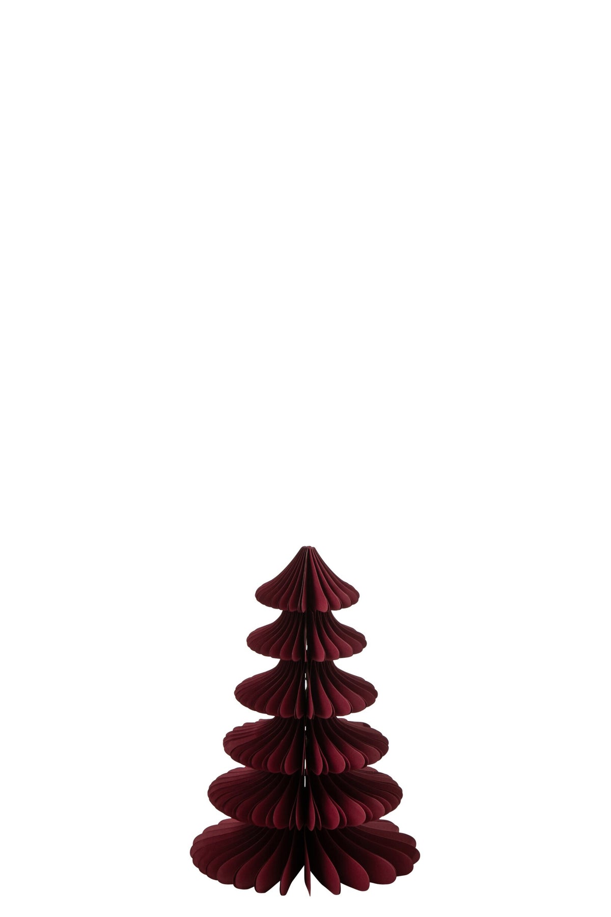 J-Line decoratieve kerstboom papier rood klein 40 cm