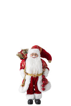 J-Line kerstman kunststof/stof rood klein 45 cm