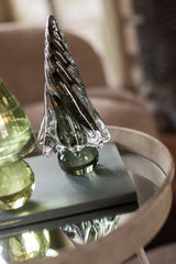 J-Line decoratieve kerstboom glas groen 24 cm