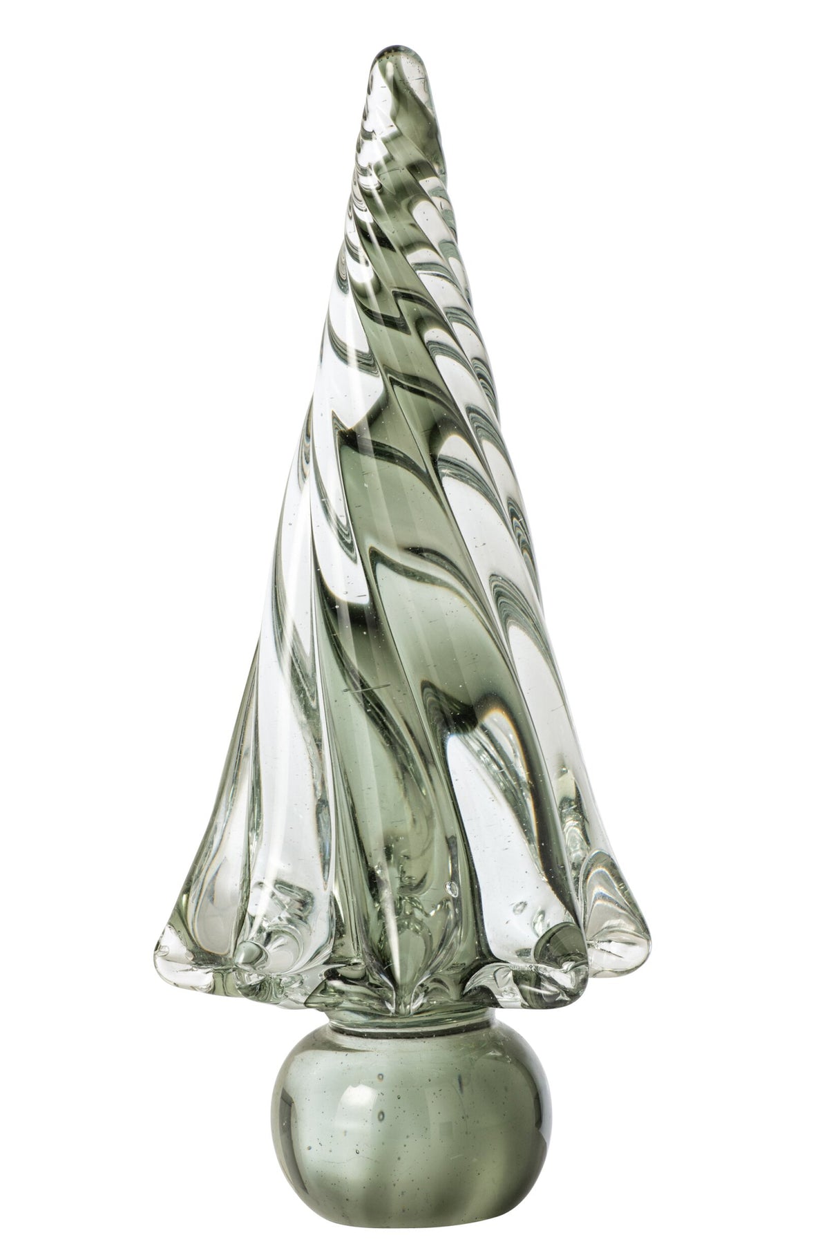 J-Line decoratieve kerstboom glas groen 24 cm