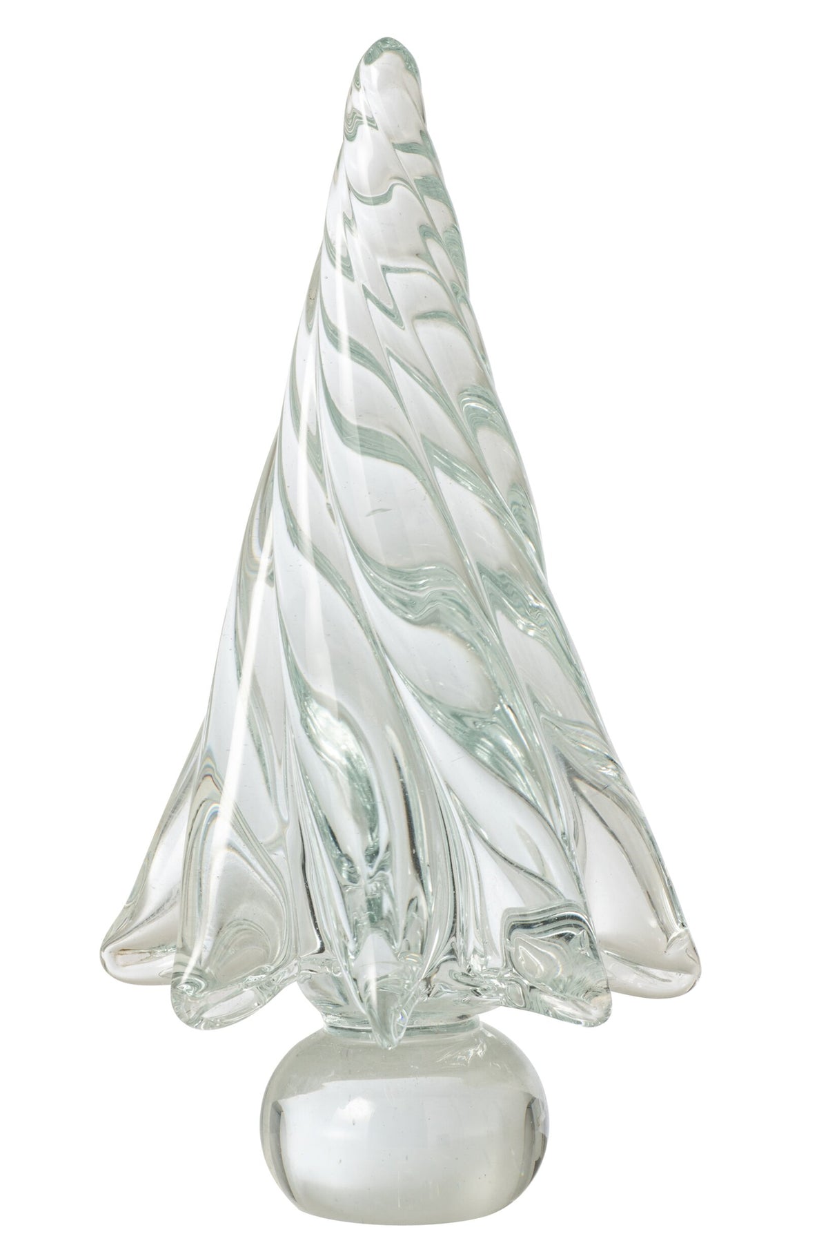J-Line decoratieve kerstboom glas transparant 24 cm