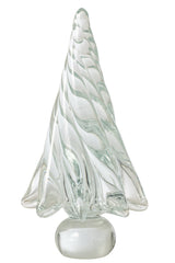 J-Line decoratieve kerstboom glas transparant 24 cm