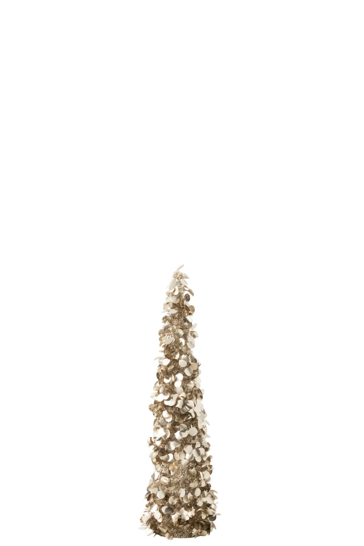 J-Line decoratieve kerstboom Sparkling polystyreen/PET zilver/beige/champagne medium 84,5 cm