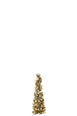 J-Line decoratieve kerstboom Sparkling polystyreen champagne klein 60,5 cm