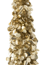 J-Line decoratieve kerstboom Sparkling beige/goud/champagne extra large 180 cm