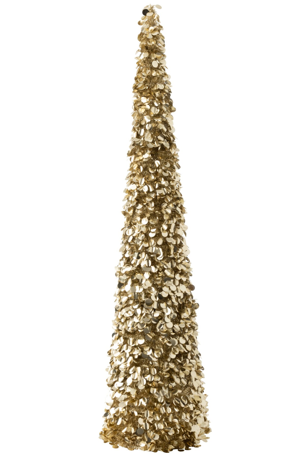 J-Line decoratieve kerstboom Sparkling beige/goud/champagne extra large 180 cm