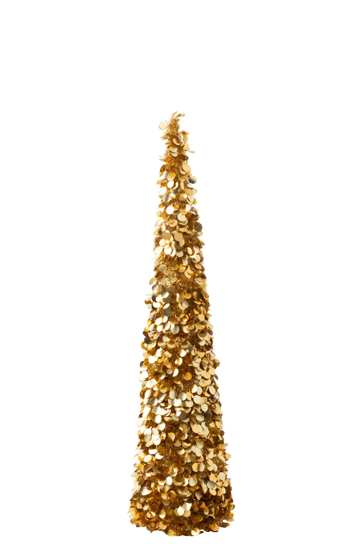 J-Line decoratieve kerstboom Sparkling polystyreen/PET goud large 132,5 cm