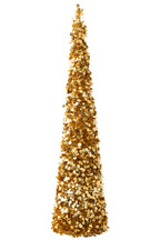 J-Line decoratieve kerstboom Sparkling polystyreen goud extra large 180 cm