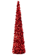 J-Line decoratieve kerstboom Sparkling polystyreen rood extra large 180 cm