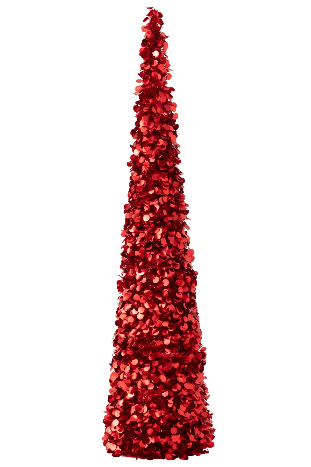 J-Line decoratieve kerstboom Sparkling polystyreen rood extra large 180 cm