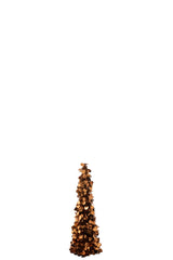 J-Line decoratieve kerstboom Sparkling polystyreen bruin klein 60,5 cm