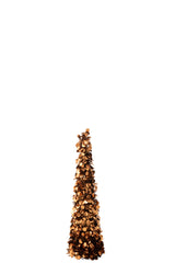J-Line decoratieve kerstboom Sparkling bruin medium 84,5 cm