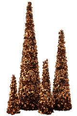 J-Line decoratieve kerstboom Sparkling polystyreen bruin extra large 180 cm
