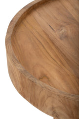 J-LINE SALONTAFEL ROND TEAKHOUT NATUREL