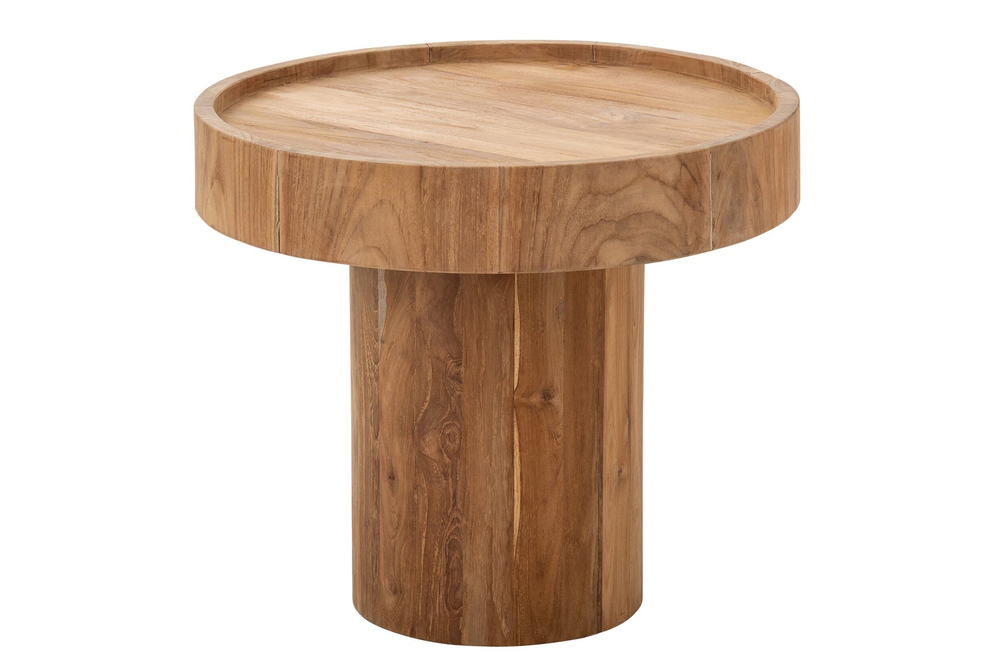 J-LINE SALONTAFEL ROND TEAKHOUT NATUREL