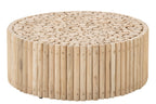 J-LINE SALONTAFEL ROND TEAKHOUT NATUREL GROOT