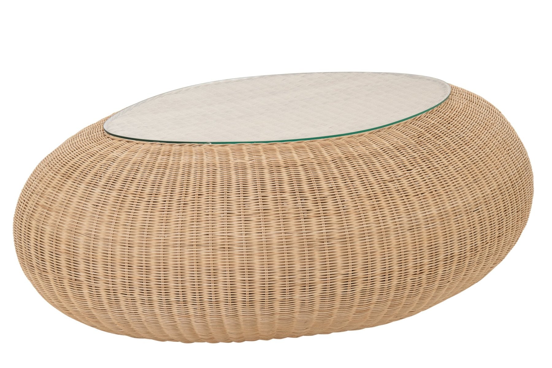 J-LINE SALONTAFEL OVAAL ROTAN NATUREL