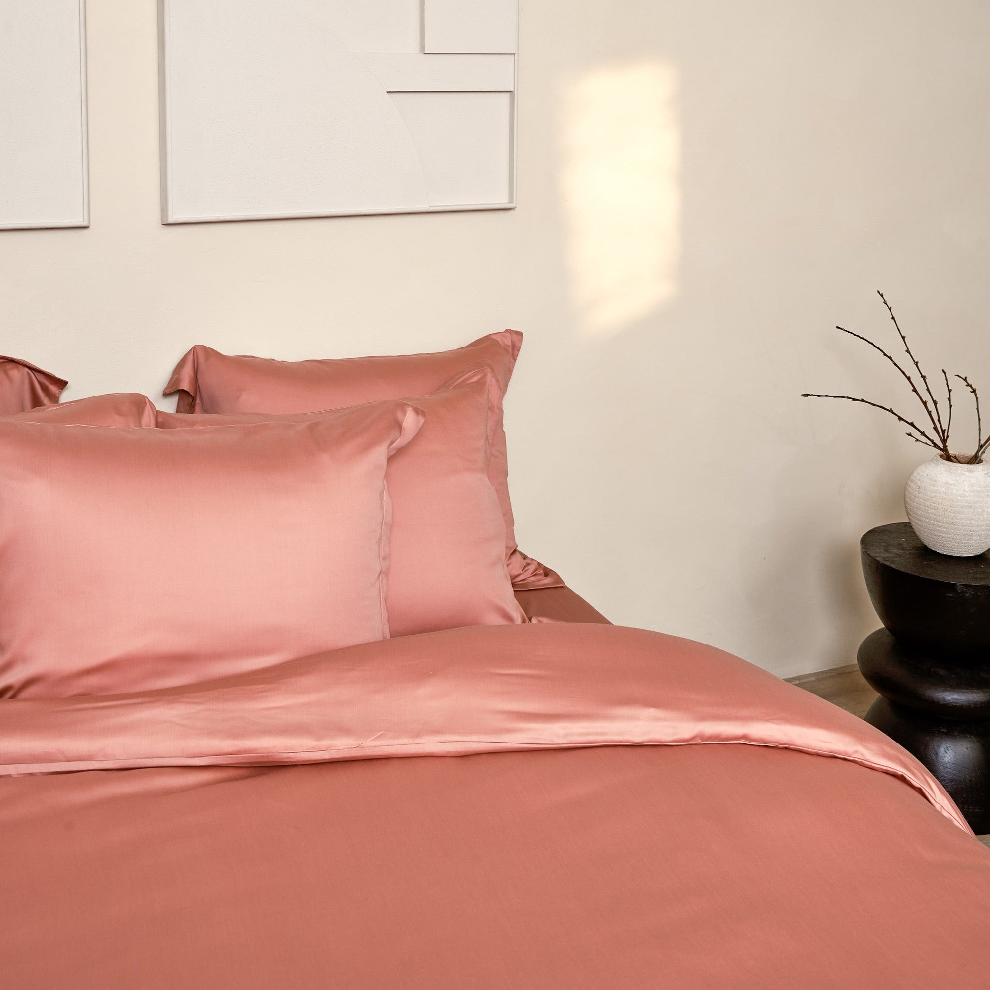 COCO & CICI TENCEL SATEEN KUSSENSLOOP TERRA ROZE - 1 KUSSENSLOOP 80X80