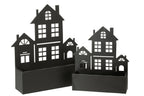 J-LINE WANDDECORATIE BLOEMPOT HUIS METAAL ZWART GROOT - Tuincentrum Lopik