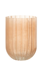 J-LINE VAZE YONI – GLAS PERZIK MEDIUM - Tuincentrum Lopik