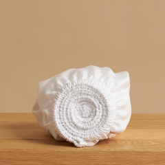 COCO & CICI - TENCEL SATEEN HOESLAKEN WIT - TOPPER 180X210X10