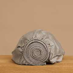COCO & CICI TENCEL SATEEN HOESLAKEN TAUPE - 180X210X45