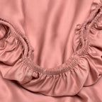 Coco & Cici - Tencel Sateen Hoeslaken 200 x 210 cm - 2 Persoons Beddengoed - Lyocell - Elastiek Rondom - Terra Roze - Extra Zacht - Tuincentrum Lopik