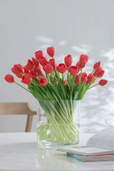 J-LINE BOUQUET TULIPS 7 PIECES PU CORAL PINK LARGE - Tuincentrum Lopik