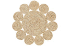 Placemat Ronde Bloem Maisblad Natuurlijk