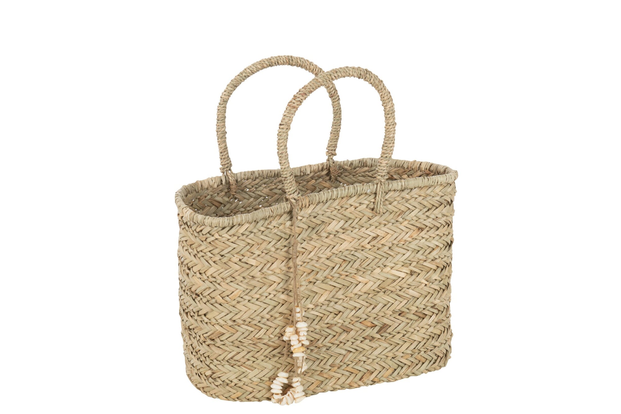 J-LINE STRANDTAS SHELLS ZEEGRAS NATUREL LARGE