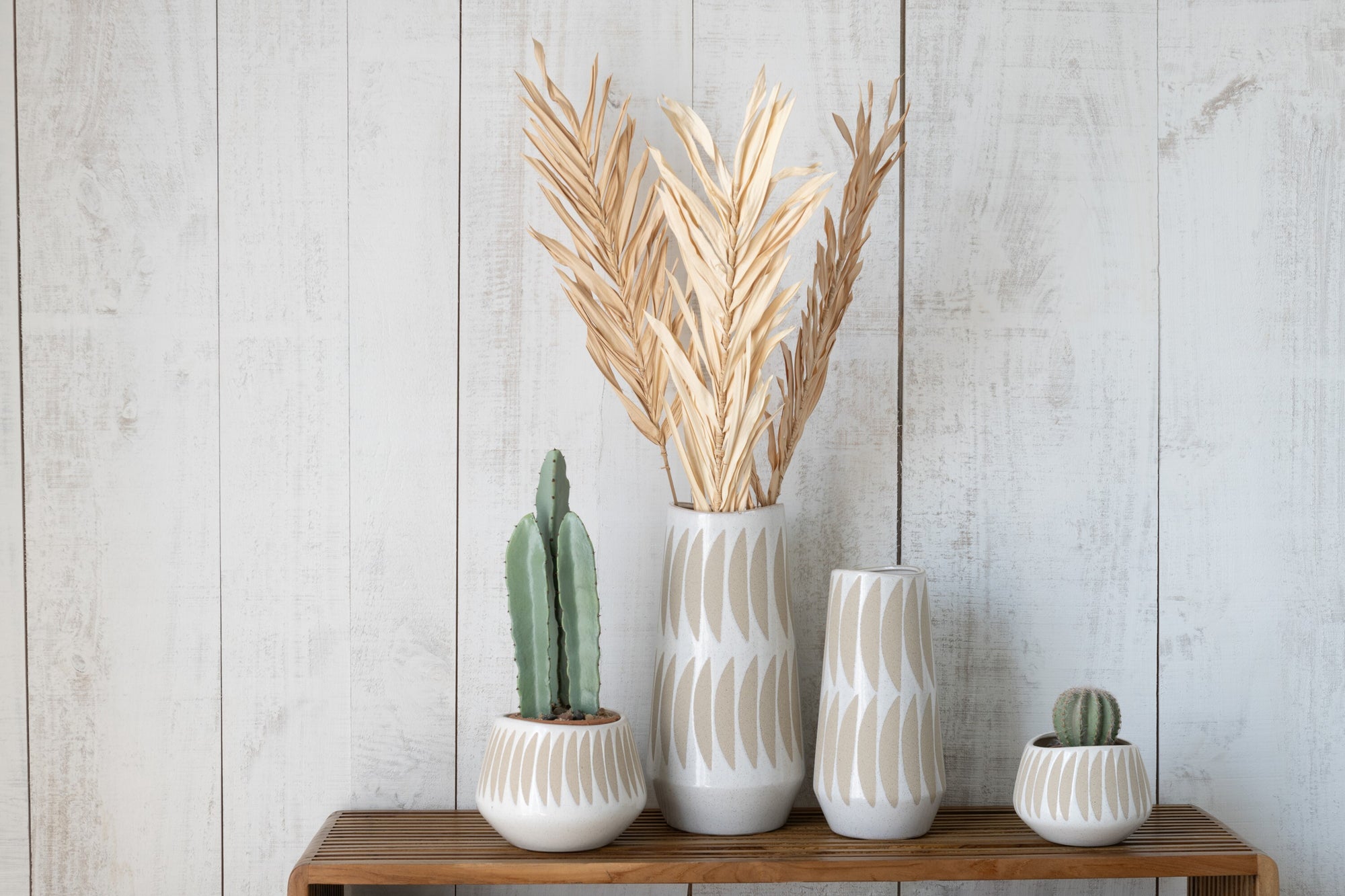 J-LINE KUNSTCACTUS 3-DELIG IN PLASTIC POT GROEN LARGE - Tuincentrum Lopik