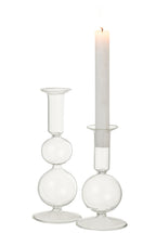 J-LINE KAARSENHOUDER 2 ORBS GLAS TRANSPARANT GROOT - Tuincentrum Lopik