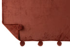 J-LINE PLAID POMPOM POLYESTER MARSALA - Tuincentrum Lopik