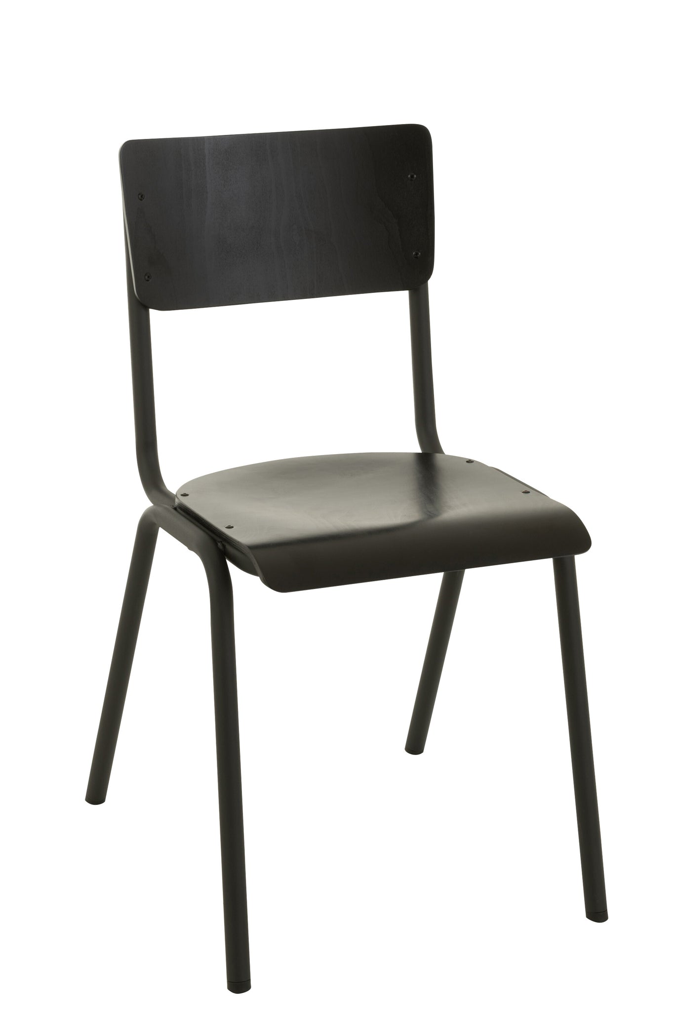Stoel hout/metaal zwart - Tuincentrum Lopik