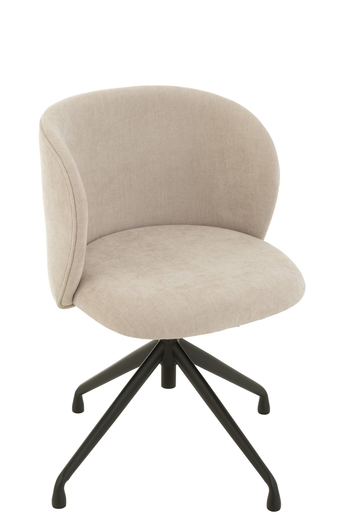 Stoel draaibaar en in hoogte verstelbaar, textiel beige