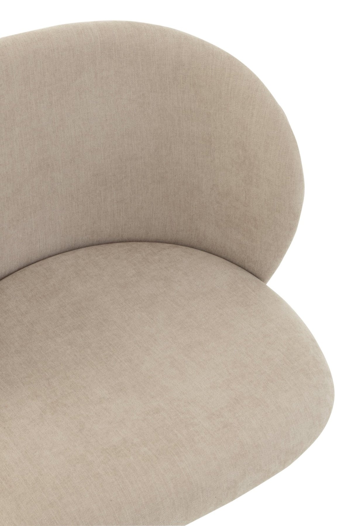 Stoel draaibaar en in hoogte verstelbaar, textiel beige