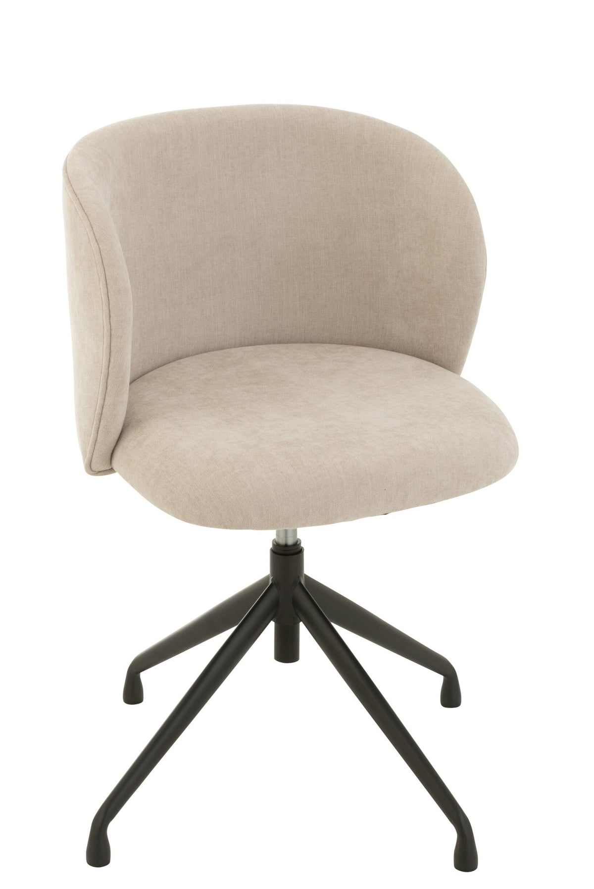 Stoel draaibaar en in hoogte verstelbaar, textiel beige