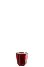 Tealight Holder Heptagone Glass Red - Tuincentrum Lopik