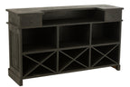 J-LINE BAR 2 LADES MANGOHOUT ZWART L180XB55XH106CM - Tuincentrum Lopik