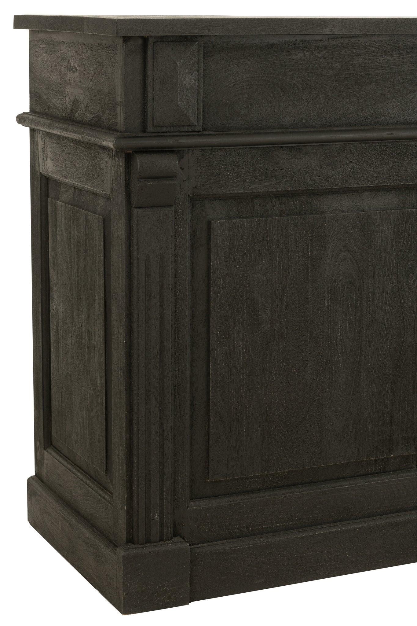 J-LINE BAR 2 LADES MANGOHOUT ZWART L180XB55XH106CM - Tuincentrum Lopik