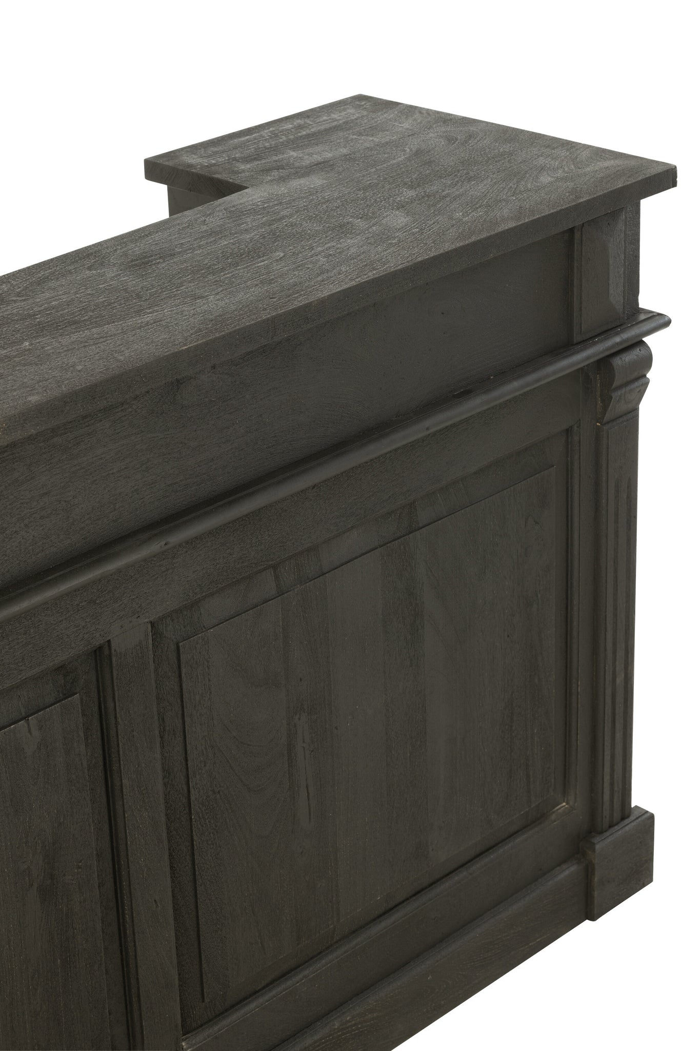 J-LINE BAR 2 LADES MANGOHOUT ZWART L180XB55XH106CM - Tuincentrum Lopik
