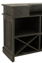 J-LINE BAR 2 LADES MANGOHOUT ZWART L180XB55XH106CM - Tuincentrum Lopik