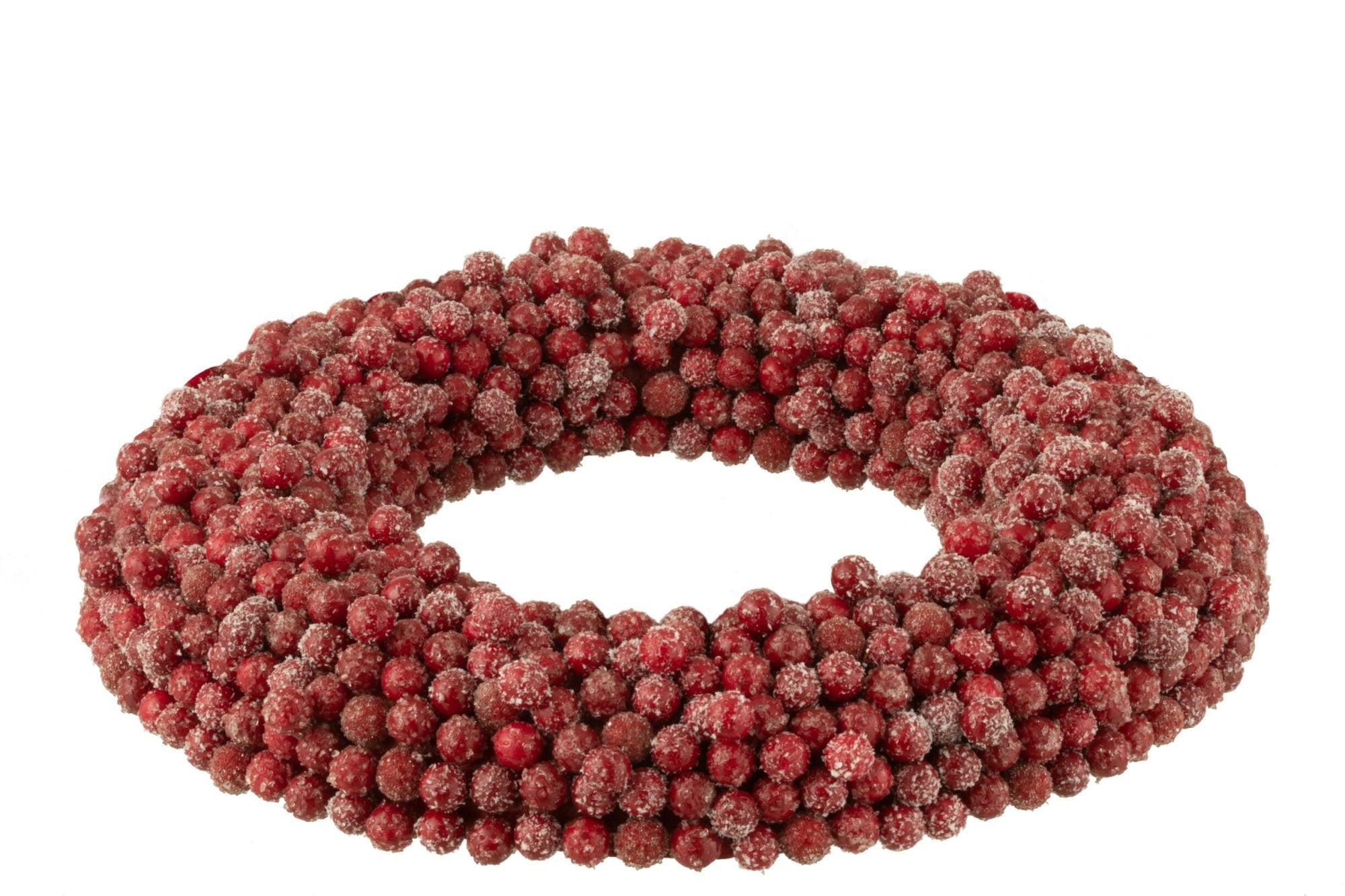 J-LINE RONDE KRANS FOAM/PAPIER ROOD LARGE Ø45 CM