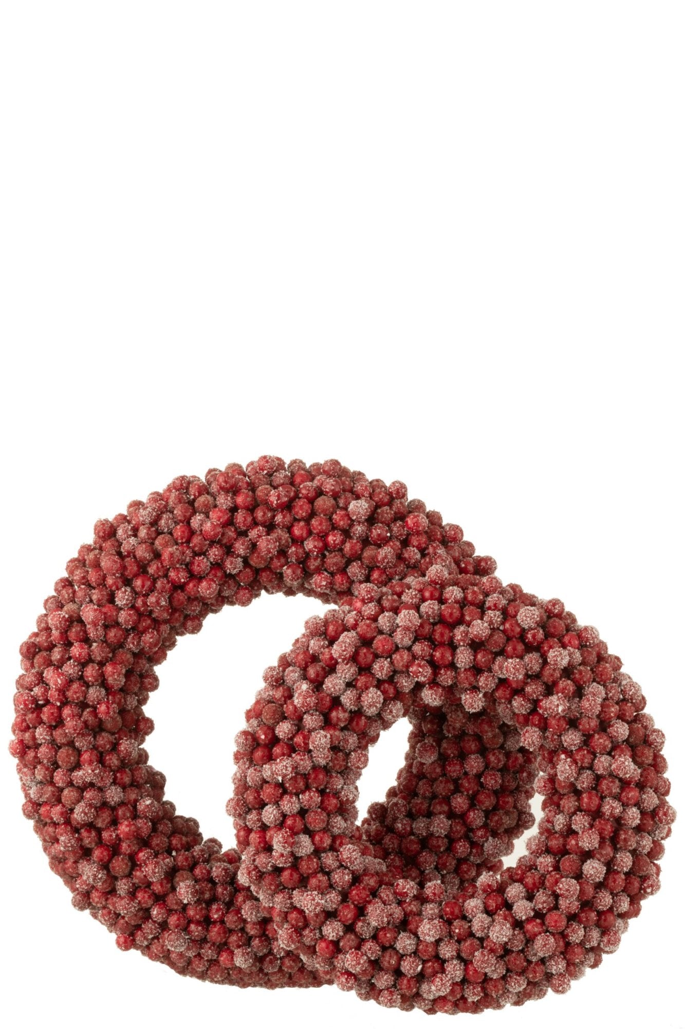 J-LINE RONDE KRANS FOAM/PAPIER ROOD LARGE Ø45 CM