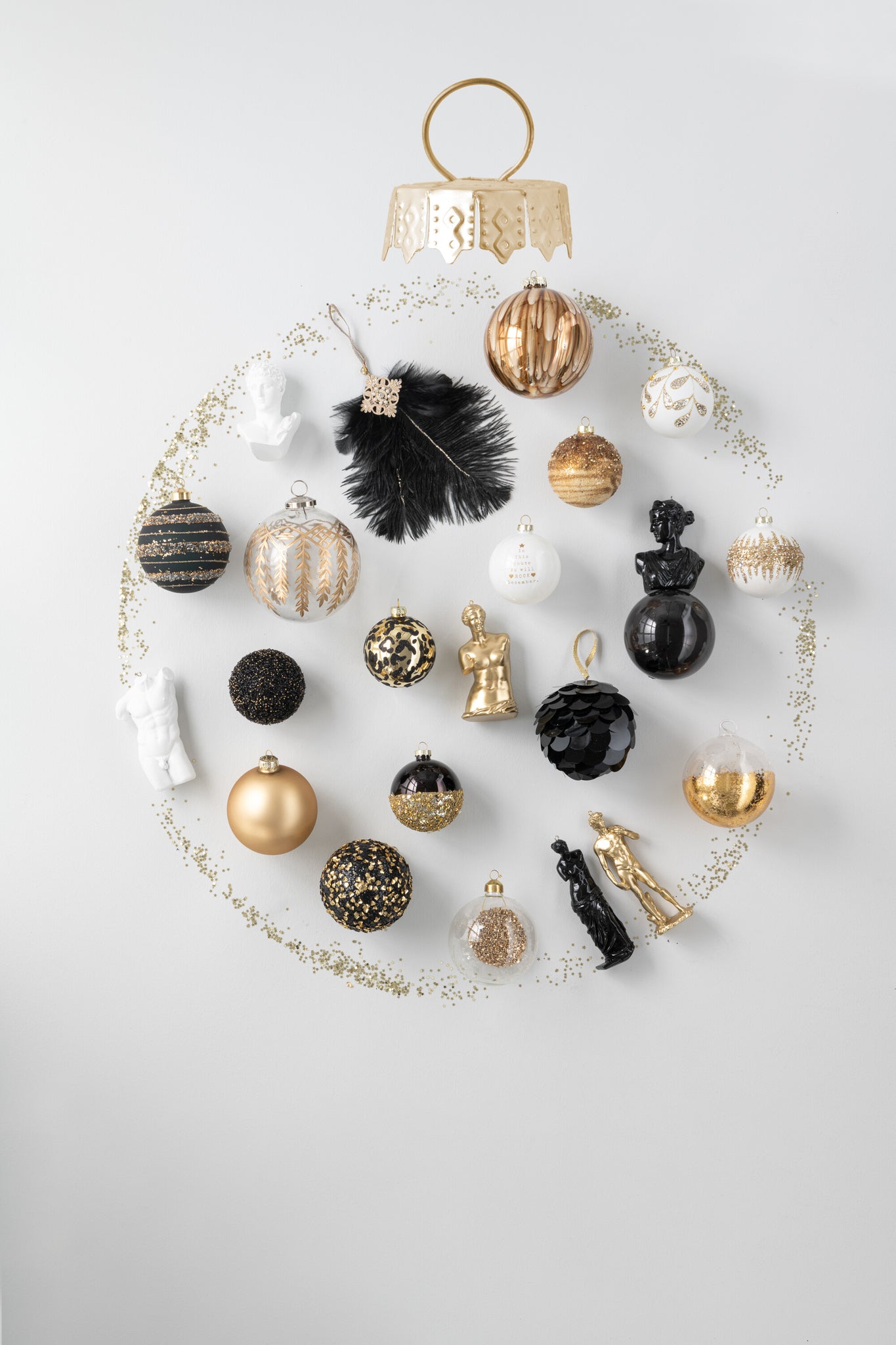 J-LINE DOOS VAN 8 KERSTBALLEN 2+2+2+2 TEKST KERST GLAS WIT/GOUD - Tuincentrum Lopik