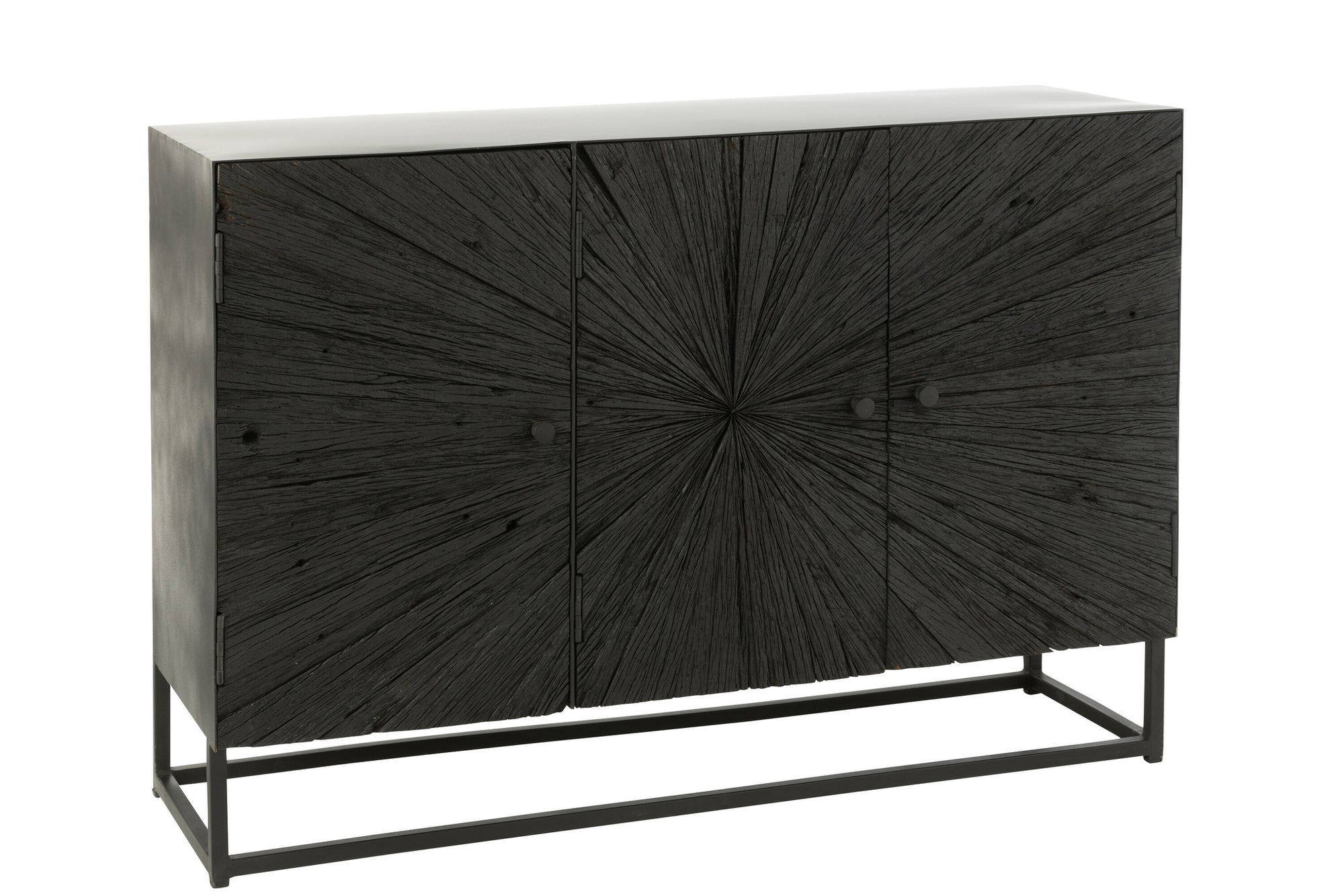 J-LINE DRESSOIR SHANIL HOUT/IJZER ZWART - Tuincentrum Lopik