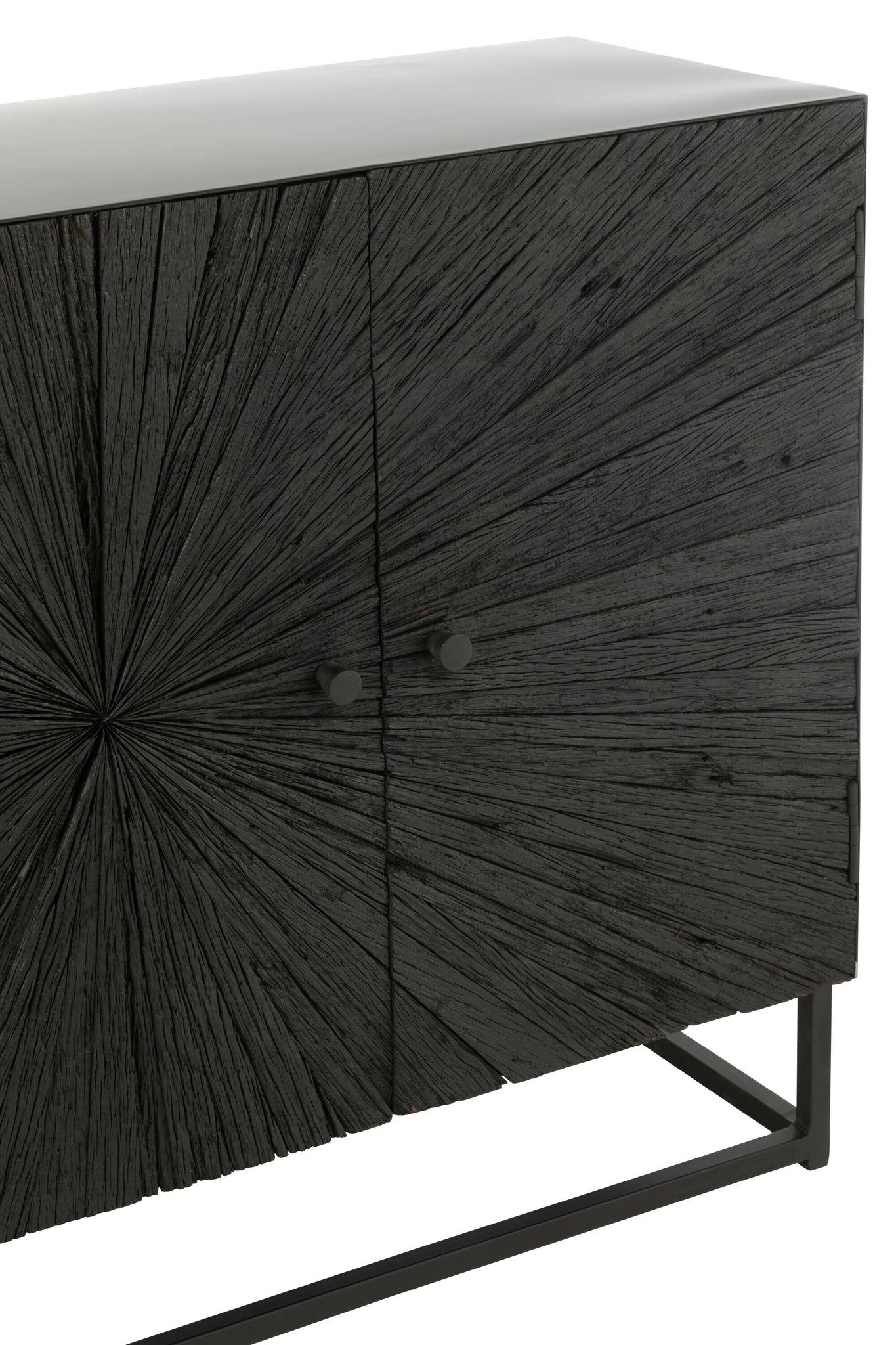 J-LINE DRESSOIR SHANIL HOUT/IJZER ZWART - Tuincentrum Lopik
